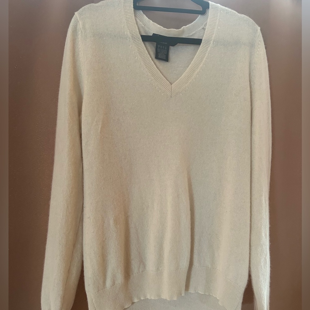 Lord & Taylor Cashmere Ivory Sweater